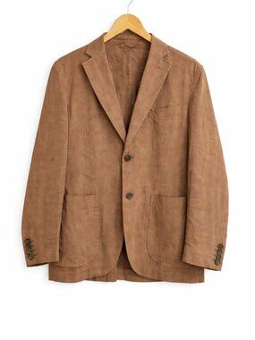 L.B.M. 1911 | Brown Linen Cotton Blazer Made in Italy – Men’s 50R